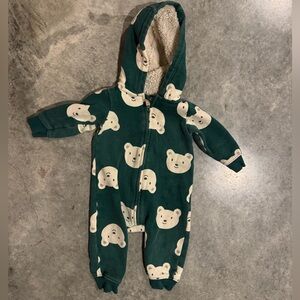 Carter’s Sherpa-Lined Bear Romper – 9 Months